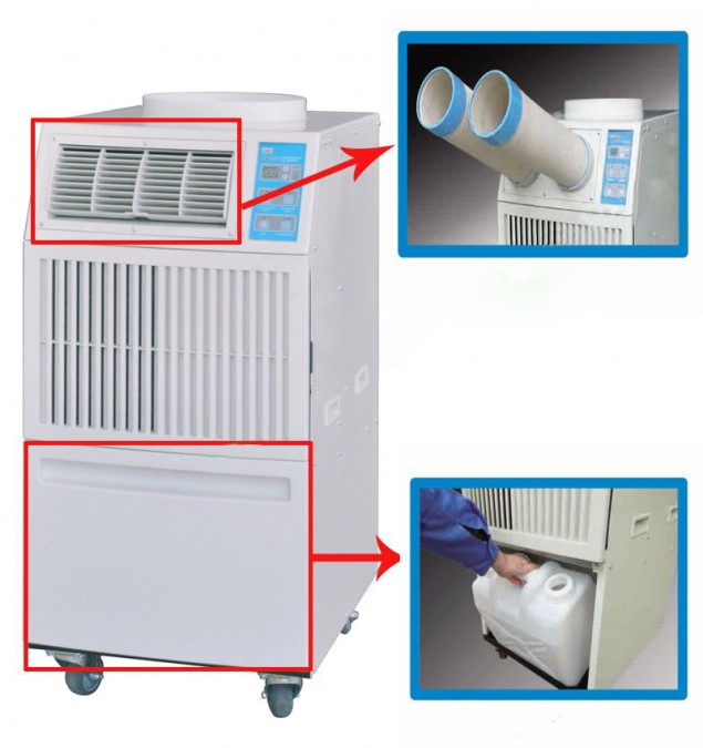 5443838007411 Máy lạnh di động can chứa thoát nước