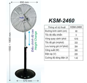 quạt đứng KSM 2460