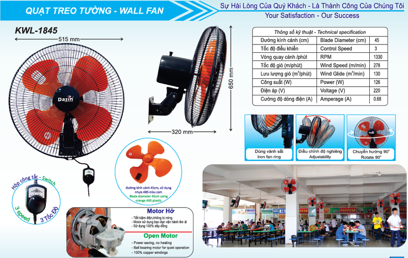 quạtr treo tường 1845