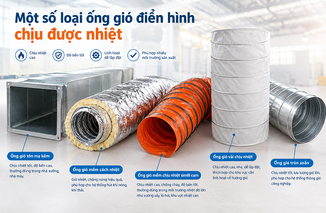 các loại ống gió chịu nhiệt 